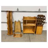 ROLL AROUND KITCHEN CART, SHELF COAT RACK,