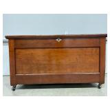 PRIMITIVE CEDAR LINED BLANKET CHEST -