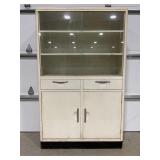 MID CENTURY MODERN METAL KITCHEN CABINET W/
