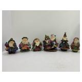 CRINKLE CLAUS LIMITED EDITION FIGURINES - LOT OF 6
