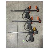 LOT OF 3 FURNITURE WOOD WORKING BAR CLAMPS