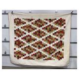 HAND STITCHED QUILT - 102" X 88"