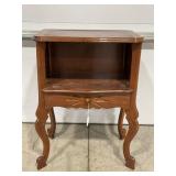 QUEEN ANN STYLE SIDE TABLE WITH DRAWER - 18" X 12"