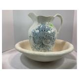 ANTIQUE ROYAL IRONSTONE PITCHER AND BOWL