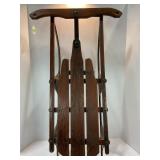 PRIMITIVE CHILDS SLED WITH METAL RUNNERS