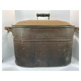 ANTIQUE COPPER BOILER WITH LID