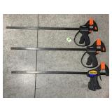 LOT OF 3 FURNITURE WOOD WORKING BAR CLAMPS