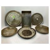 VINTAGE SAFETY RING POT COVERS, OMAR PIE PANS &