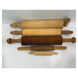 LOT OF 4 VINTAGE ROLLING PINS