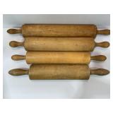 LOT OF 4 VINTAGE ROLLING PINS