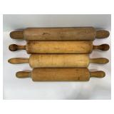 LOT OF 4 VINTAGE ROLLING PINS