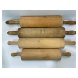 LOT OF 4 VINTAGE ROLLING PINS