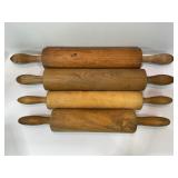 LOT OF 4 VINTAGE ROLLING PINS