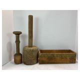 WOODEN MALLET & WOODEN MASHER & SWIFT