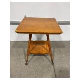 OAK LIBRARY TABLE / NIGHTSTAND W/ EAGLE CLAW FEET