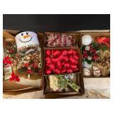 LARGE LOT OF VINTAGE CHRISTMAS DECORATIONS