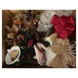 LARGE LOT OF VINTAGE CHRISTMAS DECORATIONS