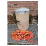 LOT OF ASSORTED SIZE EXTENSION CORDS AND ELECTRIC
