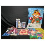 LARGE LOT OF ASSORTED HOLIDAY FLAGS