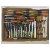 CRAFTSMAN PUNCHL SET, SCREWRIVERS AND ADJUSTABLE