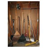 LARGE LOT OF ASSORTED HAND TOOLS - PLUMB AXE,