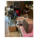 CONTENTS OF MIDDLE OF FLOOR - TREADMILL, CAMP