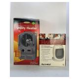 UTILITY HEATER AND CERAMIC HEATER WITH THERMOSTAT