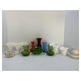 LARGE LOT OF FENTON AND OTHER COLLECTIBLE GLASS