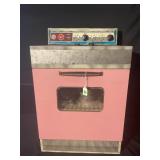 WOLVERINE PINK METAL FRIGIDAIRE CHILDS STOVE WITH