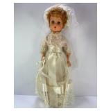 VINTAGE 20" VINYL BRIDAL DOLL WITH SLEEPY EYES