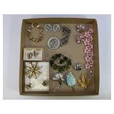 LOT OF COSTUME JEWELRY - MOSTLY SIGNED - CORO,