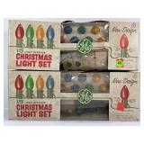 GE 15 LAMP OUTDOOR VINTAGE CHRISTMAS LIGHT SETS IN
