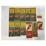 LOT OF 12 VINTAGE COCA-COLA MATCHBOOK HOLDERS