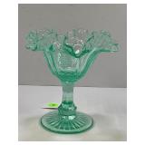 RED CLIFF RUFFLED URANIUM GLASS GRAPE PATTERN