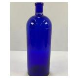 ANTIQUE COBALT BLUE APOTHECARY BOTTLE - 10"