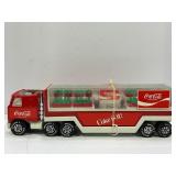 BUDDY L COCA-COLA DELIVERY TRACTOR TRAILER - 14"