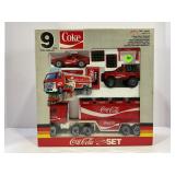 1988 REMCO COCA-COLA 9 PC STEEL TRUCK SET IN