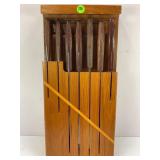 WEST BEND 7PC STAINLESS STEEL KNIFE SET WITH WOOD