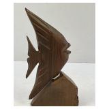 IRONWOOD HAND CARVED TROPICAL FISH SCULPTURE - 6"