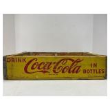 COCA-COLA WOOD POP CRATE WITH DIVIDER