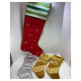 LOT OF 4 CHRISTMAS STOCKINGS