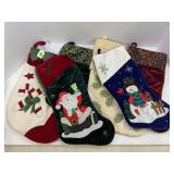 LOT OF 5 CHRISTMAS STOCKINGS