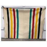 HUDSON BAY POINT WOOL BLANKET - 89" X 69" - MADE