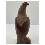 IRONWOOD HAND CARVED EAGLE SCULPTURE - 8" TALL