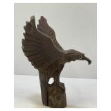 IRONWOOD HAND CARVED EAGLE SCULPTURE - 7" TALL