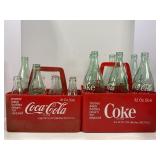 LOT OF 4 COCA-COLA PLASTIC BOTTLE CARRIERS WITH