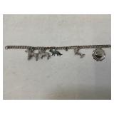 STERLING SILVER CHARM BRACELET