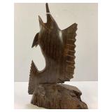 IRONWOOD HAND CARVED TROPICAL FISH SCULPTURE - 12"