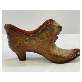 DEGENHART SLAG GLASS BOOT WITH CAT