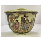 ROYAL SATSUMA HAND PAINTED PORCELAIN WALL POCKET -